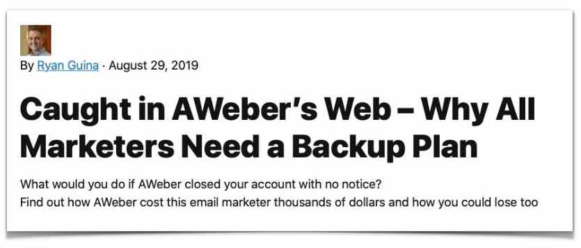 Article: Why all email marketers need a backup plan for their email lists