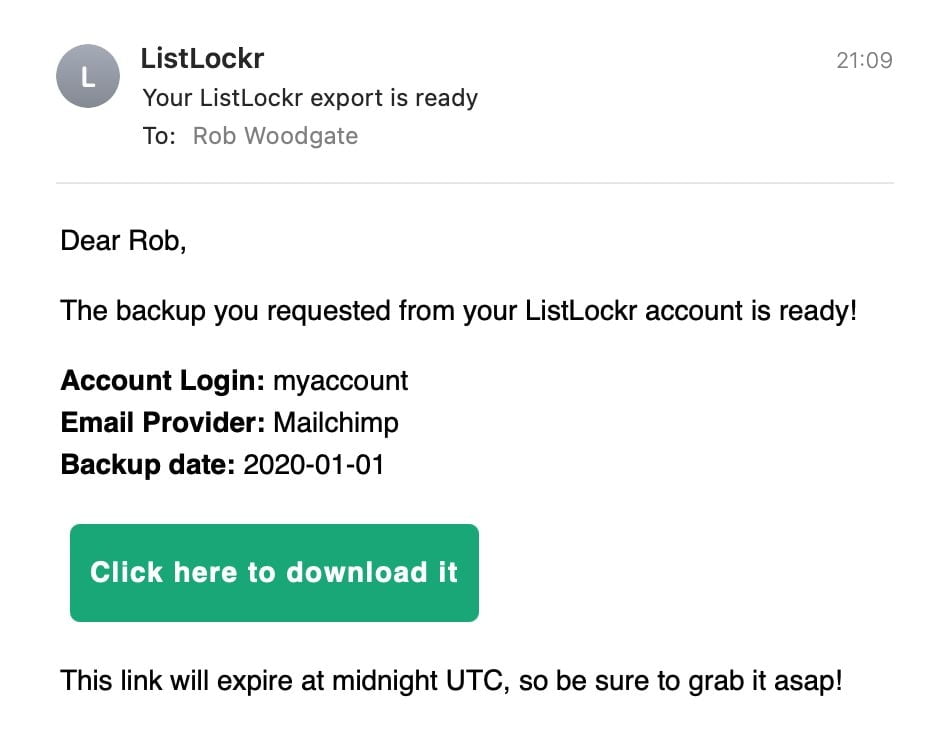 Daily Email Subscriber Backups 6 Backups For Your Eyes Only